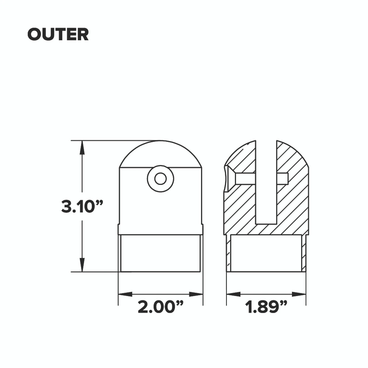 Adjustable Flush Elbow - Matte Black - 2" OD 7 Adjustable Flush Elbow - Matte Black - 2" OD - Image 5