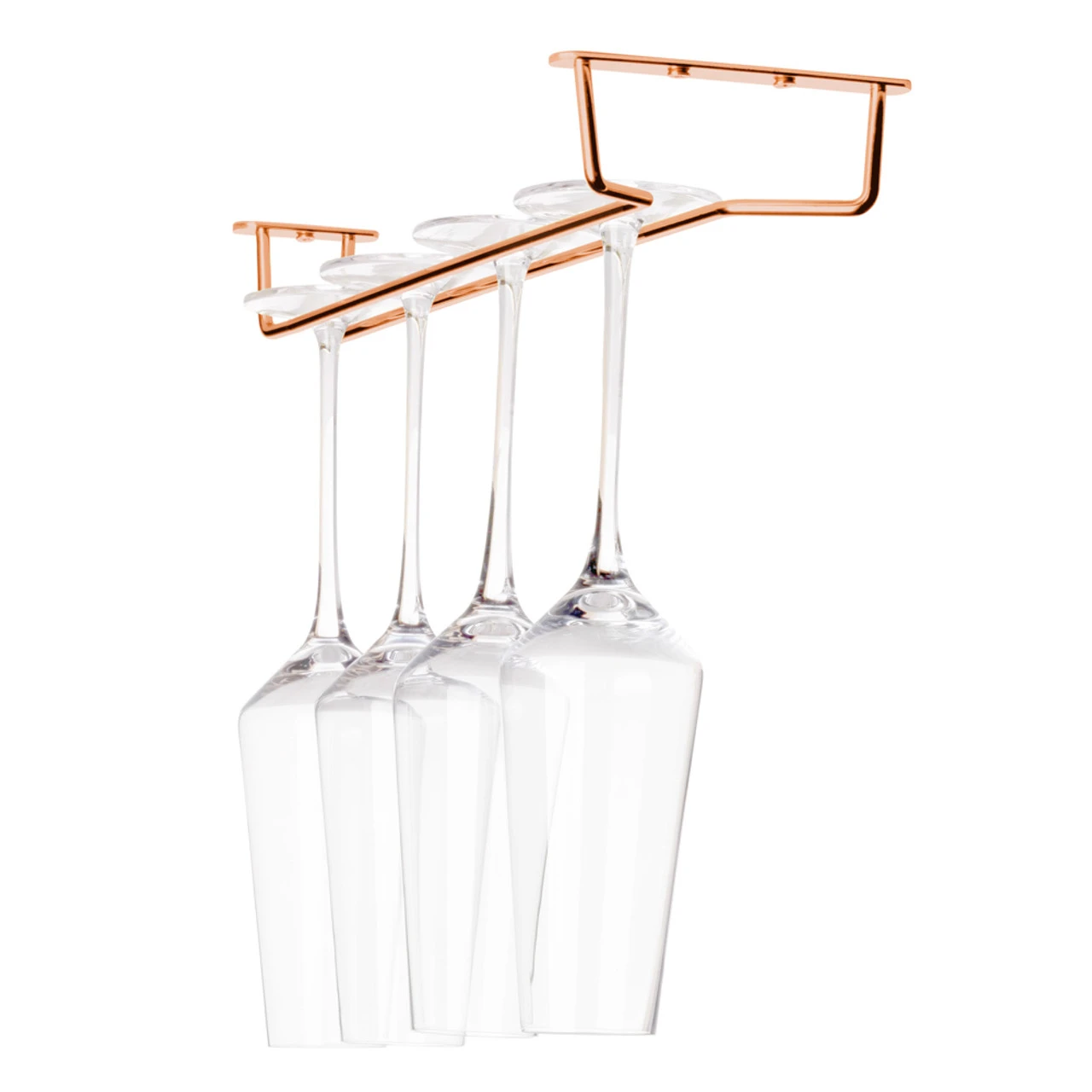 Glass Hanger Rack - Copper Plated - 12"L - Image 2