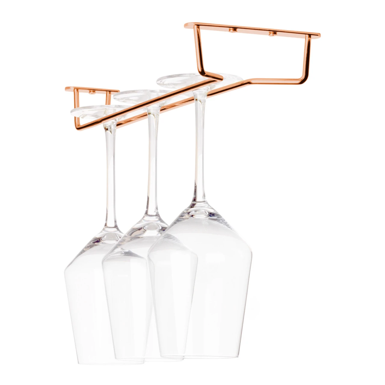 Glass Hanger Rack - Copper Plated - 12"L - Image 3