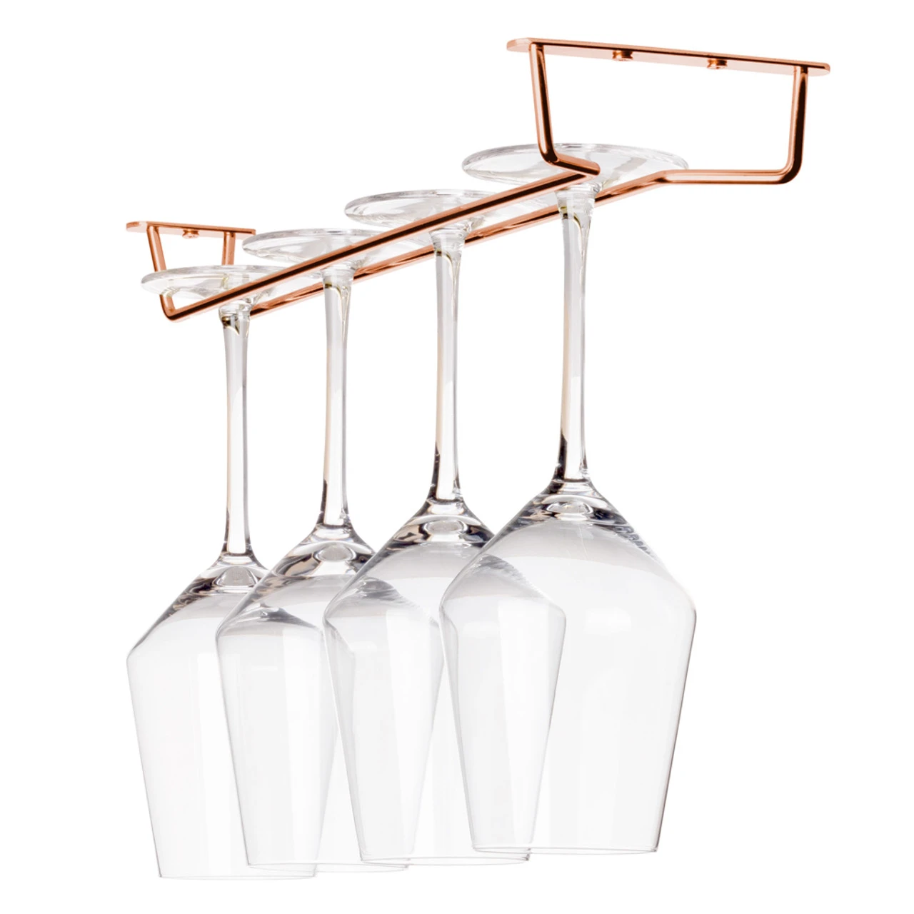 Glass Hanger Rack - Copper Plated - 16"L - Image 3