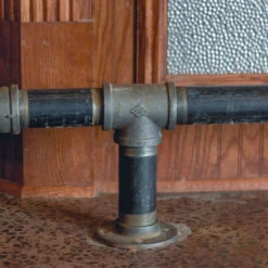 Tee Fitting - Black Pipe Foot Rail - 2" ID -Bar Supplies Black Pipe Componenents 003 14055.1613658431