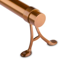 Floor Mount Foot Rail Bracket - Sunset Copper - 2" OD -Bar Supplies COP S914 2 Floor Mount Foot Rail Bracket Sunset Copper 2 OD 04 50554.1595358390
