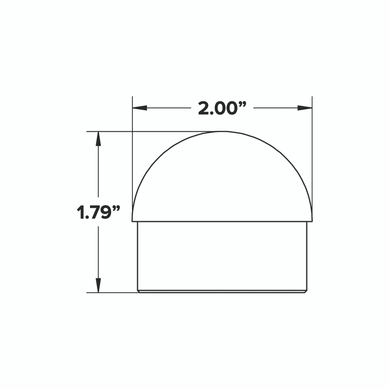 Domed End Cap - Sunset Copper - 2" OD 6 Domed End Cap - Sunset Copper - 2" OD - Image 4