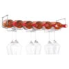 Under Cabinet 6 Wine Bottle & 6 Glass Rack - 3 Channel - Stainless Steel -Bar Supplies FTR006 Under Cabinet 6 Wine Bottle and 6 Glass Rack 3 Channel Sta 002 20522.1603376926