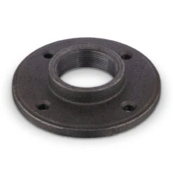 Flange - Black Pipe Foot Rail - 2"