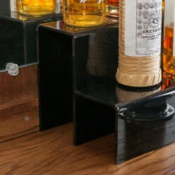 18-inch 2 Tier Liquor Bottle Shelf - Black -Bar Supplies KEG 018 2T 18 inch 2 Tier Liquor Bottle Shelf Black 4 93758.1592504201