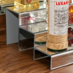 24-inch 3 Tier Liquor Bottle Shelf - Mirror Finish -Bar Supplies KEG 024 3T M 24 inch 3 Tier Liquor Bottle Shelf Mirror Finish 4 92762.1592503904