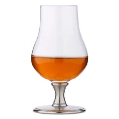 MATCH Handmade Italian Pewter Stemmed Whiskey Glass - 8 Oz