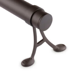 Floor Mount Foot Rail Bracket - Oil Rubbed Bronze - 2" OD -Bar Supplies ORB 76914 2 Floor Mount Foot Rail Bracket Oil Rubbed Bronze 2 OD 04 32381.1595360772