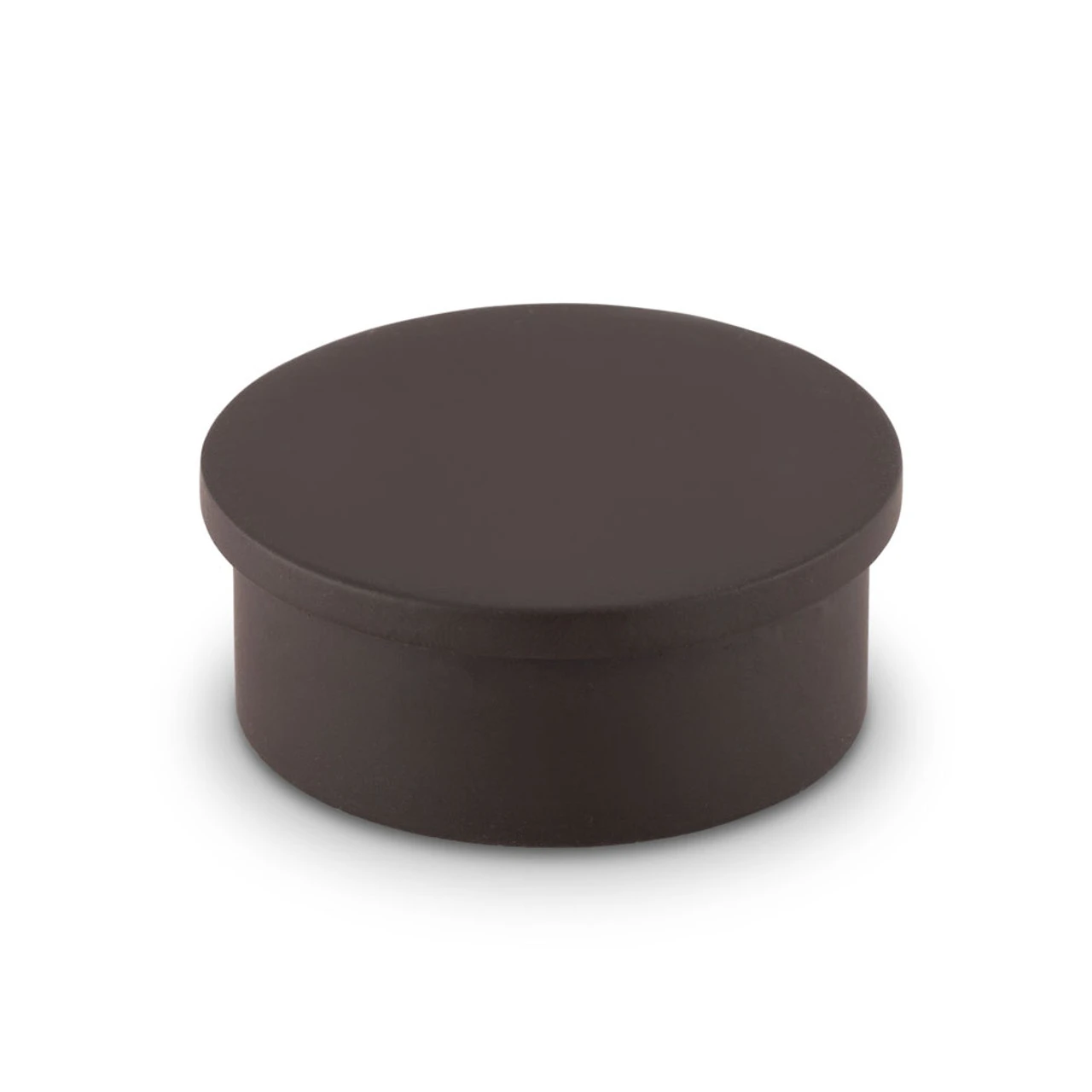 Flush Flat End Cap - Oil Rubbed Bronze - 1.5" OD 3 Flush Flat End Cap - Oil Rubbed Bronze - 1.5" OD