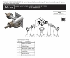 Perlick Lo-Boy Low Profile US Sankey Keg Coupler - D System - Stainless Steel -Bar Supplies Perlick Lo Boy Coupler 03453.1680535061