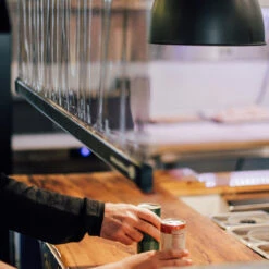 Hanging Protective Clear PVC Counter & Bar Partition - 54"W X 36"H 7 Hanging Protective Clear PVC Counter & Bar Partition - 54"W X 36"H -Bar Supplies RPC36 B 17295.1612466333