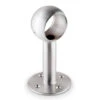 Rounded Center Post Bracket - Brushed Stainless Steel - 2" OD