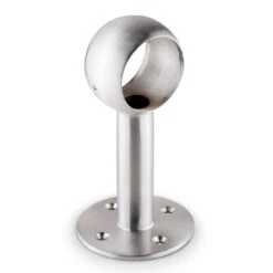 Rounded Center Post Bracket - Brushed Stainless Steel - 2" OD