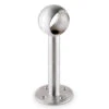 Tall Rounded Center Post Bracket - Brushed Stainless Steel - 2" OD 1 Tall Rounded Center Post Bracket - Brushed Stainless Steel - 2" OD -Bar Supplies S336 2 TALL Tall Rounded Center Post Bracket Brushed Satin Stainless 03 15393.1592923179