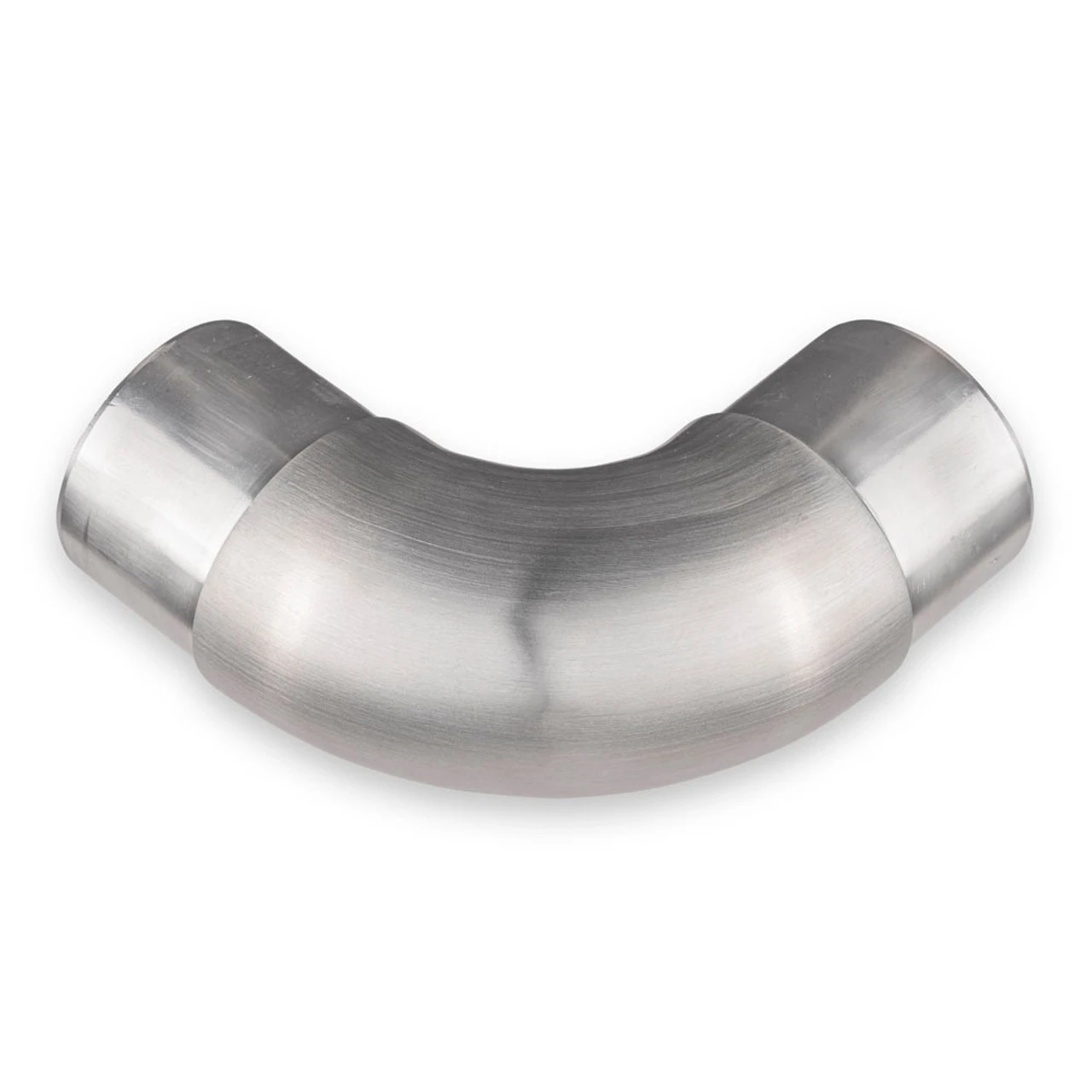 Curved Flush Elbow Fitting 90 Degree - Brushed Stainless Steel - 2" OD 3 Curved Flush Elbow Fitting 90 Degree - Brushed Stainless Steel - 2" OD