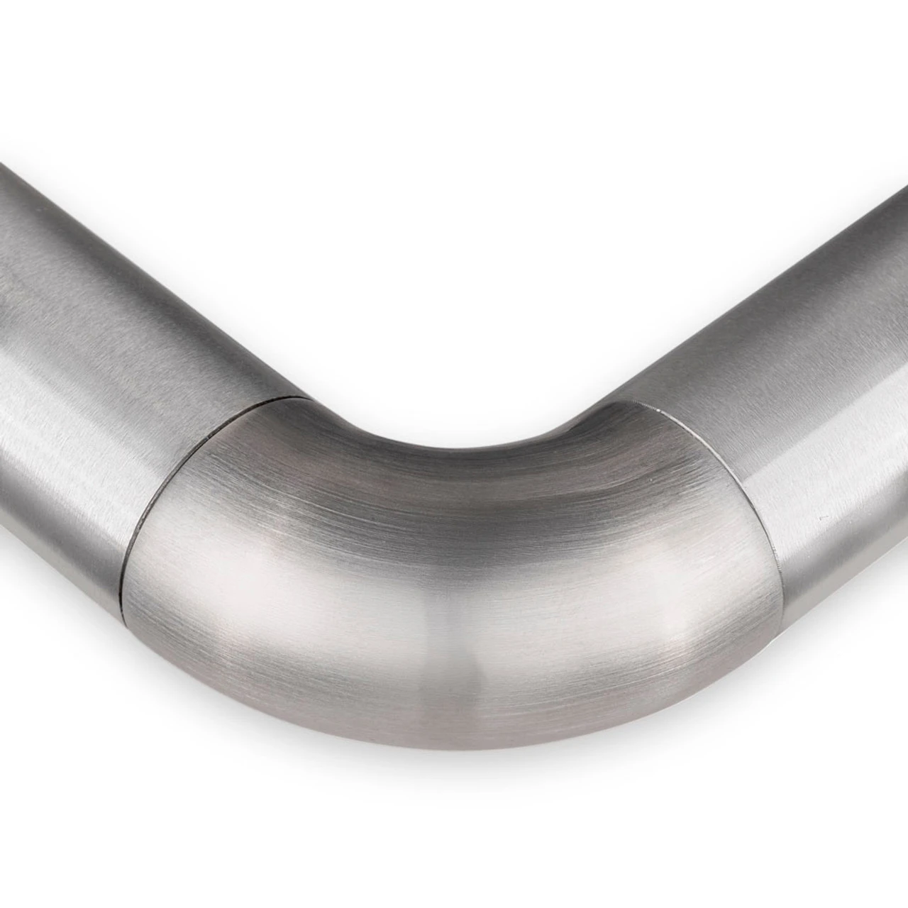 Curved Flush Elbow Fitting 90 Degree - Brushed Stainless Steel - 2" OD 5 Curved Flush Elbow Fitting 90 Degree - Brushed Stainless Steel - 2" OD - Image 3