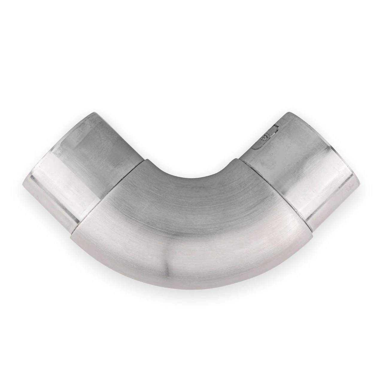 Curved Flush Elbow Fitting 90 Degree - Brushed Stainless Steel - 2" OD 4 Curved Flush Elbow Fitting 90 Degree - Brushed Stainless Steel - 2" OD - Image 2