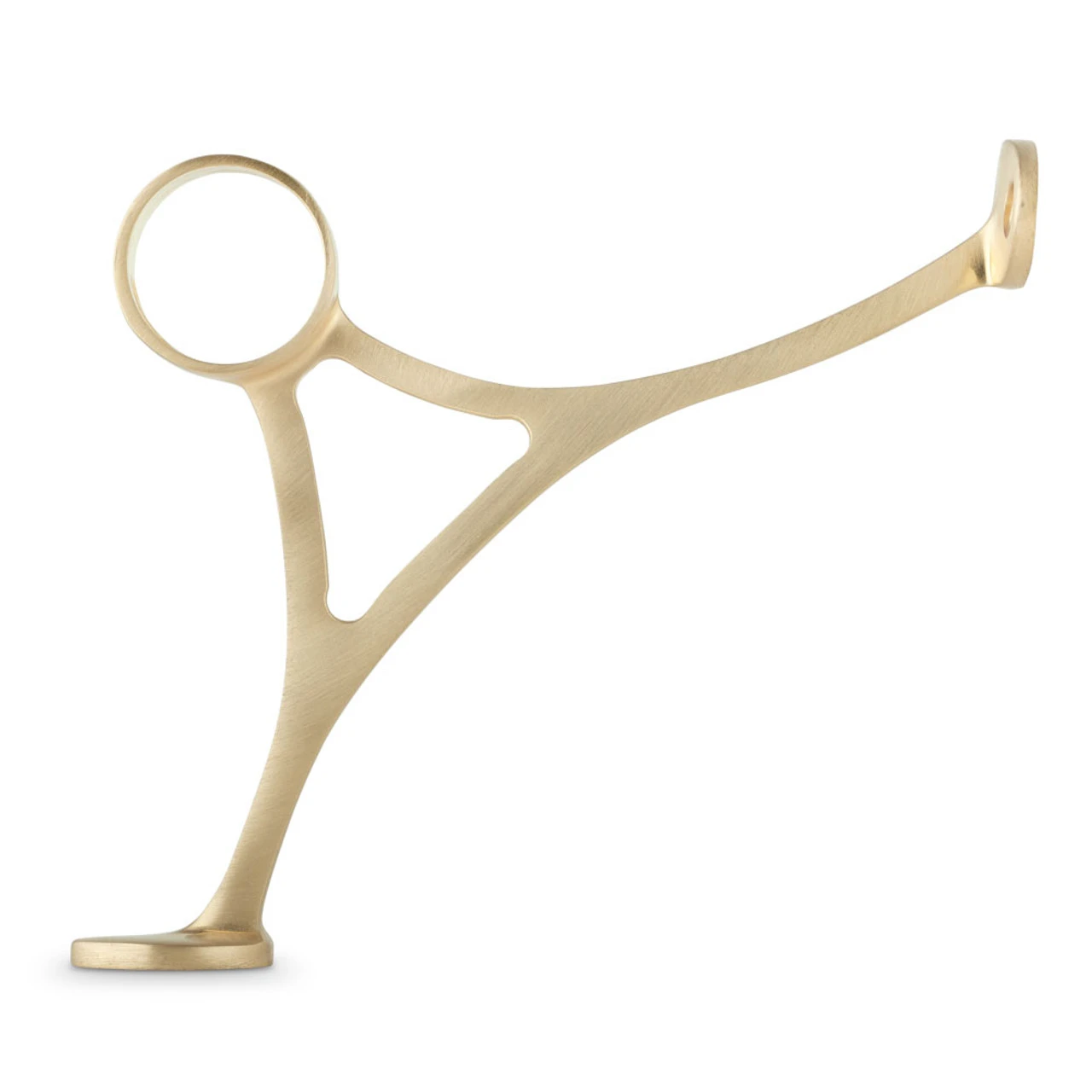 Combination Foot Rail Bracket - Satin Brushed Brass - 1.5" OD 4 Combination Foot Rail Bracket - Satin Brushed Brass - 1.5" OD - Image 2