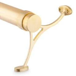 Combination Foot Rail Bracket - Satin Brushed Brass - 2" OD -Bar Supplies SB 76912 2 Combination Foot Rail Bracket Brushed Satin Brass 2 Inch OD 04 74020.1595361705