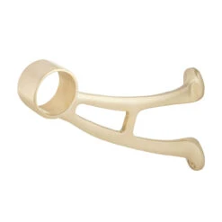 Bar Mount Foot Rail Bracket - Satin Brushed Brass - 1.5" OD
