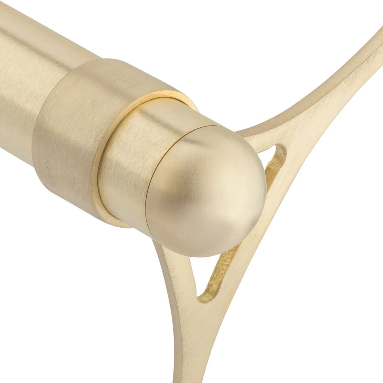 Domed End Cap - Satin Brushed Brass - 1.5" OD 5 Domed End Cap - Satin Brushed Brass - 1.5" OD - Image 3