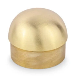 Domed End Cap - Satin Brushed Brass - 2" OD