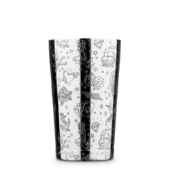 Urban Bar Tattoo Pattern Weighted Tall & Short Boston Shaker Tin Set - Stainless Steel -Bar Supplies UB3541 UB3544 Urban Bar Tattoo Pattern Weighted Tall and Short Boston Shaker Tin Set Stainless Steel 3 30260.1593184765