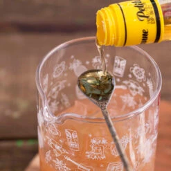 Urban Bar Tiki Pattern Mixing Glass & Bar Tool Set - 4 Pieces -Bar Supplies UB4202 Urban Bar Etched Tiki Stainless Steel Bar Spoon 12L 04 12254.1592497771