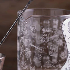 Best Seller -Bar Supplies UB4885 Urban Bar Tiki Pattern Mixing Glass 800ml 02 04394.1592498944