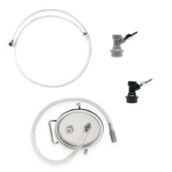 Ball Lock Quick Disconnects Kit W/ Keg Carbonation Lid & 5' Barrier Line Jumper
