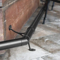 Combination Foot Rail Bracket - Matte Black - 2" OD -Bar Supplies black matte combination bar rail 50856.1605213717