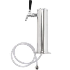 Draft Beer Tower - Stainless Steel - 3" Column - 1 Perlick 630SS Faucet -Bar Supplies c173 650ss kit kit single tap stainless tower 650ss faucet 0019 64195.1612798163