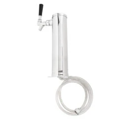 Draft Beer Tower - Chrome - 2 1/2" Column - 1 Faucet -Bar Supplies c173 polished stainless steel draft beer kegerator tower 0013 1 1 49608.1590770158