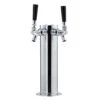 Draft Beer Tower - Stainless Steel - 3" Column - 2 Faucets -Bar Supplies c274 100 percent stainless steel beverage contact double tap draft beer 0007 02752.1675702007