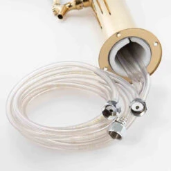 Draft Beer Tower - Brass - 3" Column - 3 Faucets -Bar Supplies c502 triple tap brass draft beer kegerator tower 3 inches diameter 0025 98535.1590769527