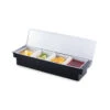 Bar Garnish Tray With Lid - Plastic - 4 Compartments -Bar Supplies cch 4 bar garnish tray with lid plastic 4 compartments 2 49162.1590769624