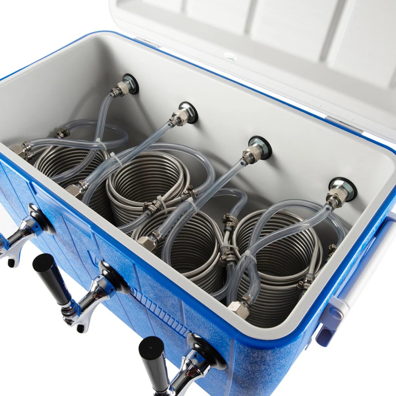 Four Faucet Jockey Box - 50' Coils - Faucet Hardware Kit 4 Four Faucet Jockey Box - 50' Coils - Faucet Hardware Kit - Image 2