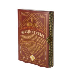 Herb & Lou's Infused Cocktail Ice Cubes - Pack Of 12 - Blood Orange-Ginger -Bar Supplies cooper cubes herb lou cocktail cubes blood orange 002 94608.1590769764