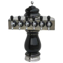 Ceramic Draft Beer Tower - Chrome - Air Cooled - 1 To 8 Faucets -Bar Supplies ctslx chrome ceramic tower b1 36 74116.1590769926