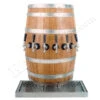 Wood Barrel Draft Beer Tower With Matching Drain Tray - 3 To 6 Faucets -Bar Supplies d 6203 2 01519.1592435755