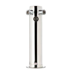 Draft Tower - 100% Stainless Steel Contact - 3" Column - 3 Taps - No Faucets