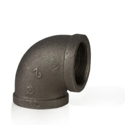 90 Degree Elbow - Black Pipe Foot Rail - 2" ID -Bar Supplies galvenized steel bar rail 007 62464.1613658518