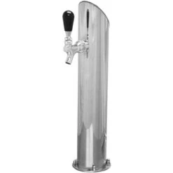 Gefest Draft Beer Tower - Stainless Steel - 3 3/16" Column - Air Cooled - 1 To 2 Faucets