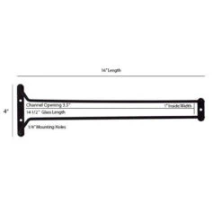 Glass Hanger Rack - Oil Rubbed Bronze - 16"L 7 Glass Hanger Rack - Oil Rubbed Bronze - 16"L -Bar Supplies glass rack orb 16 3 1 4 new 86759.1590771609