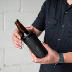 BrüMate Hopsulator BOTT'L Stainless Steel Triple Insulated Bottle Cooler - Holds 12 Oz Bottles -Bar Supplies hbe12x brumate hopsulator bottle cooler 100 1 56622.1590770763