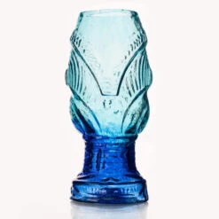 Head Hunter Blue Lagoon Handcrafted Mold Blown Glass Tiki Mug - 20 Oz -Bar Supplies head bl lg head hunter blue lagoon tiki glass0011 1 61379.1590770771