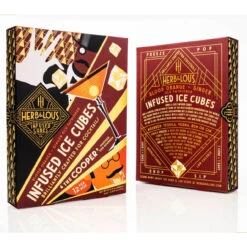 Herb & Lou's Infused Cocktail Ice Cubes - Pack Of 12 - Blood Orange-Ginger -Bar Supplies herb lou13291b 14822.1590769765