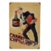 Vintage Cherry Brandy Metal Bar Sign