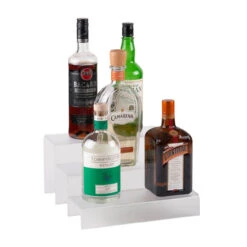 12-inch 3 Tier Liquor Bottle Shelf - Translucent